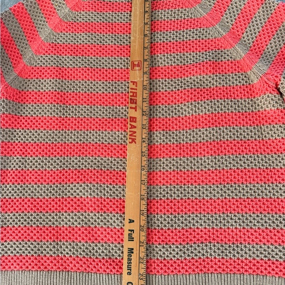 Boden classic Coral and Taupe Knit Sweater Oversized feel - Picture 6 of 9